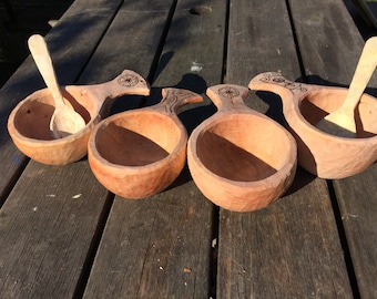 Cuencos escandinavos Kuksa de 12 cm de diámetro