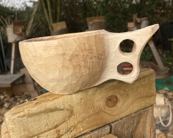 Taza Kuksa escandinava; 12 cm de diámetro