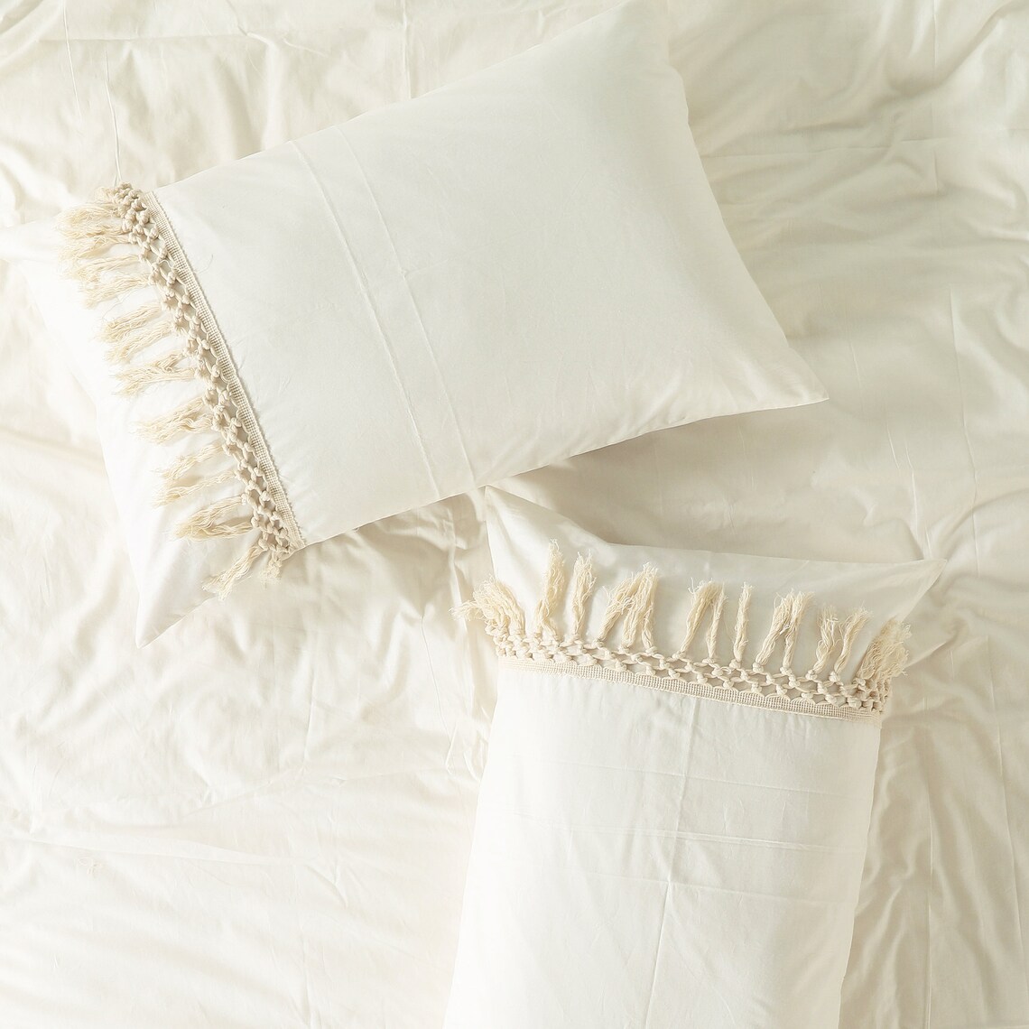 Tassel Duvet Cover Washed 100 Cotton Duvet Cover Queen Etsy India