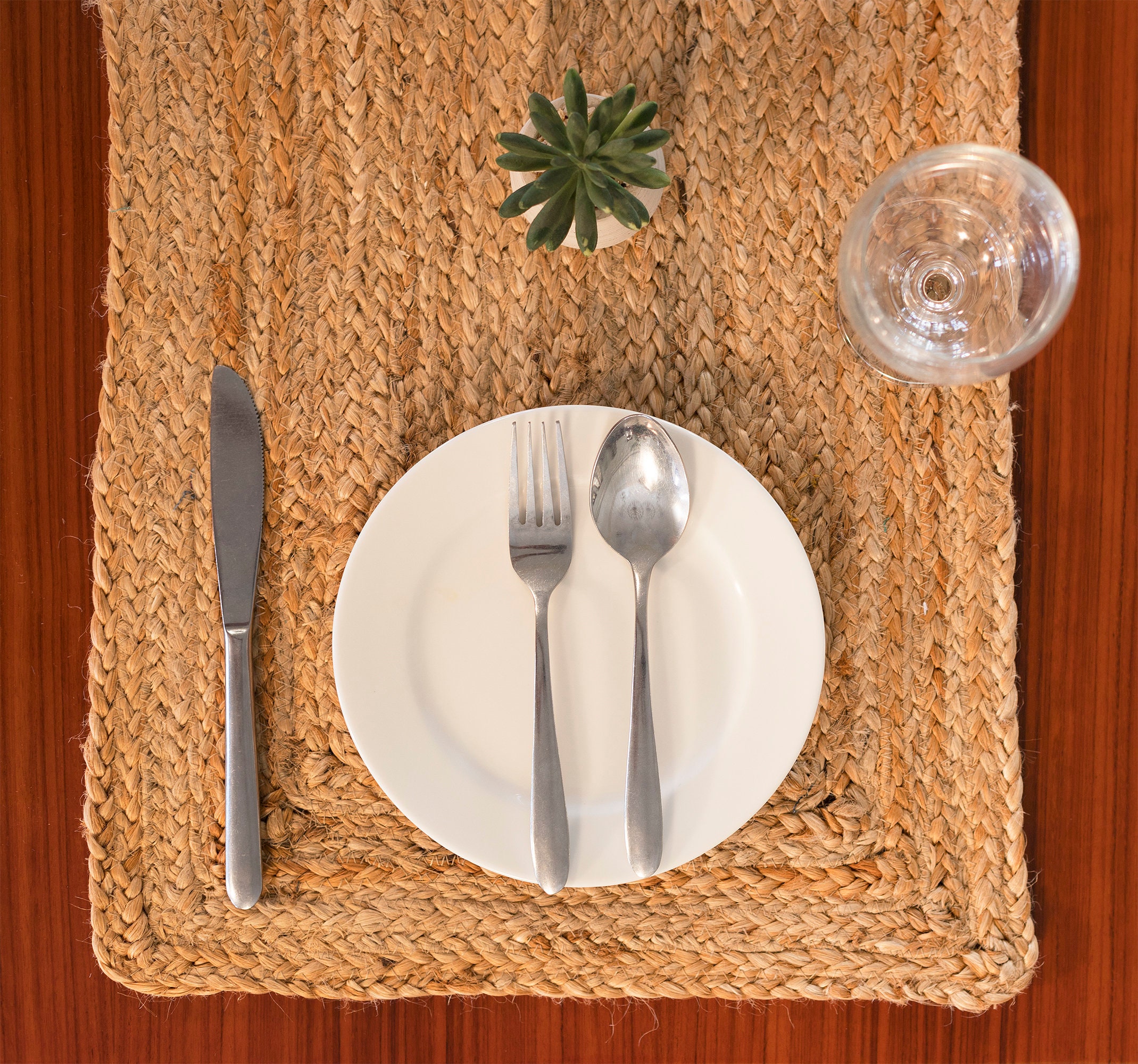 Natural Jute Table Runner Rug Rustic Rectangular Area Rug Etsy