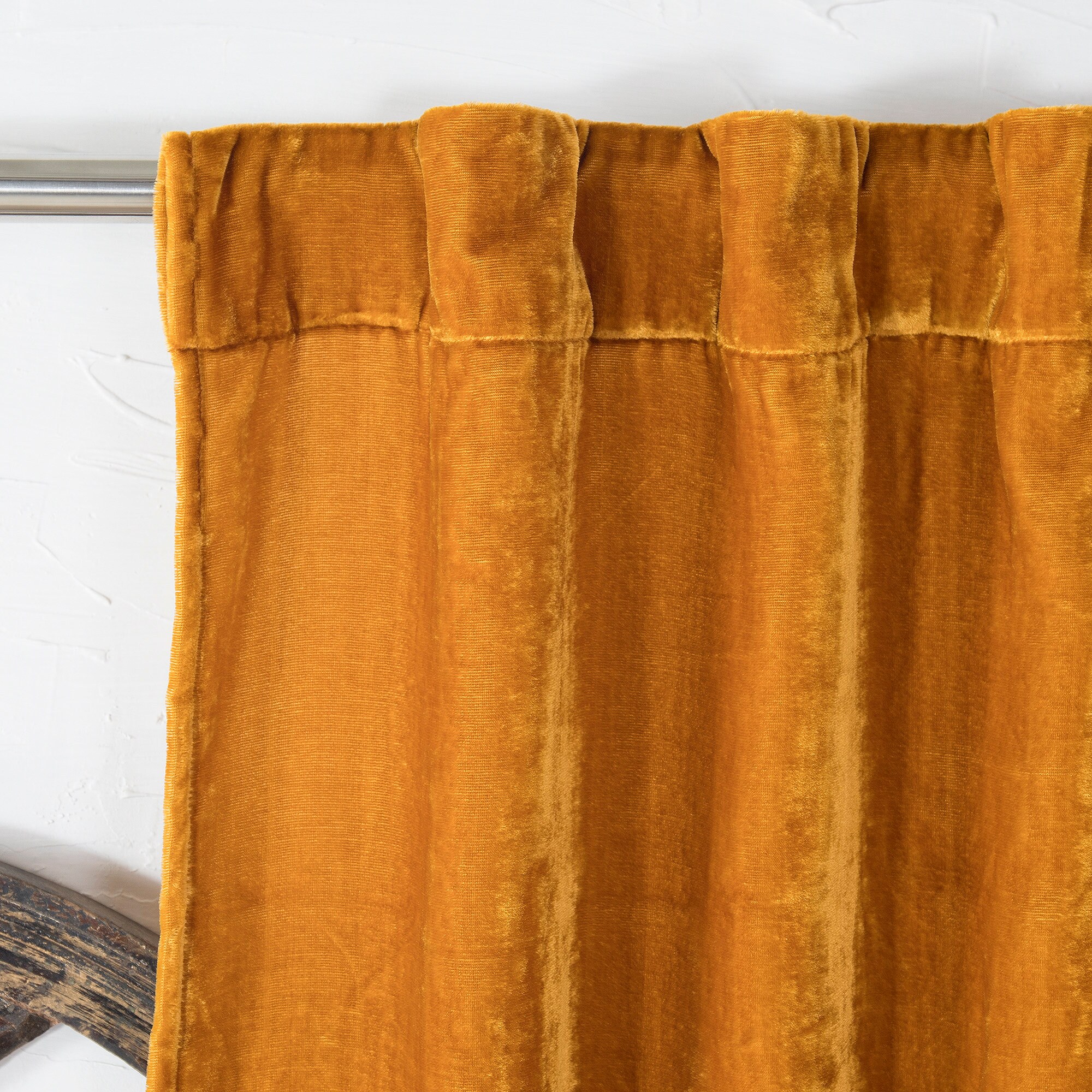 Luxury Gold Velvet Curtain Window and Divider Curtain Etsy