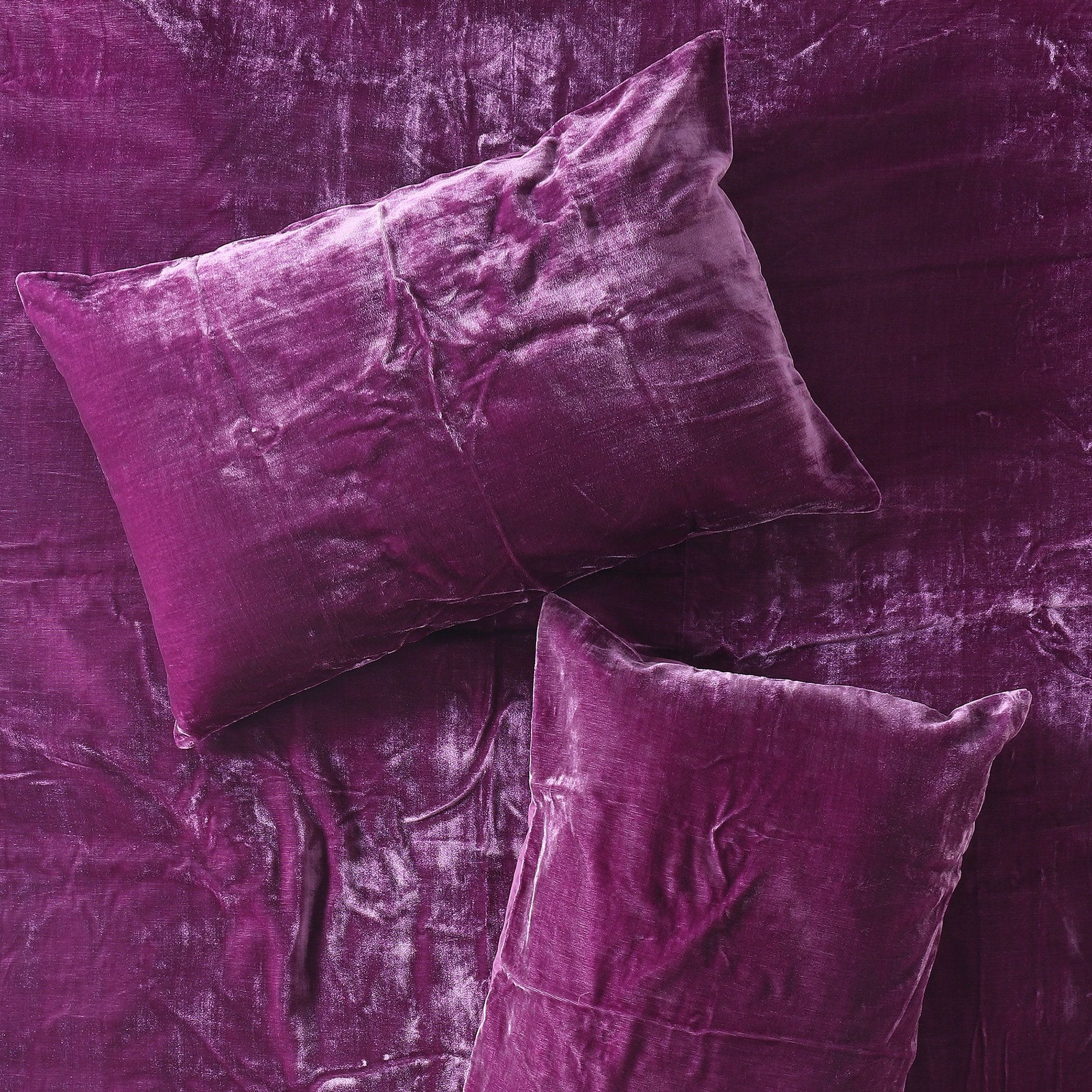 3 Pc Set Purple Velvet Duvet Cover Ultra Luxe Crushed Velvet Etsy Canada