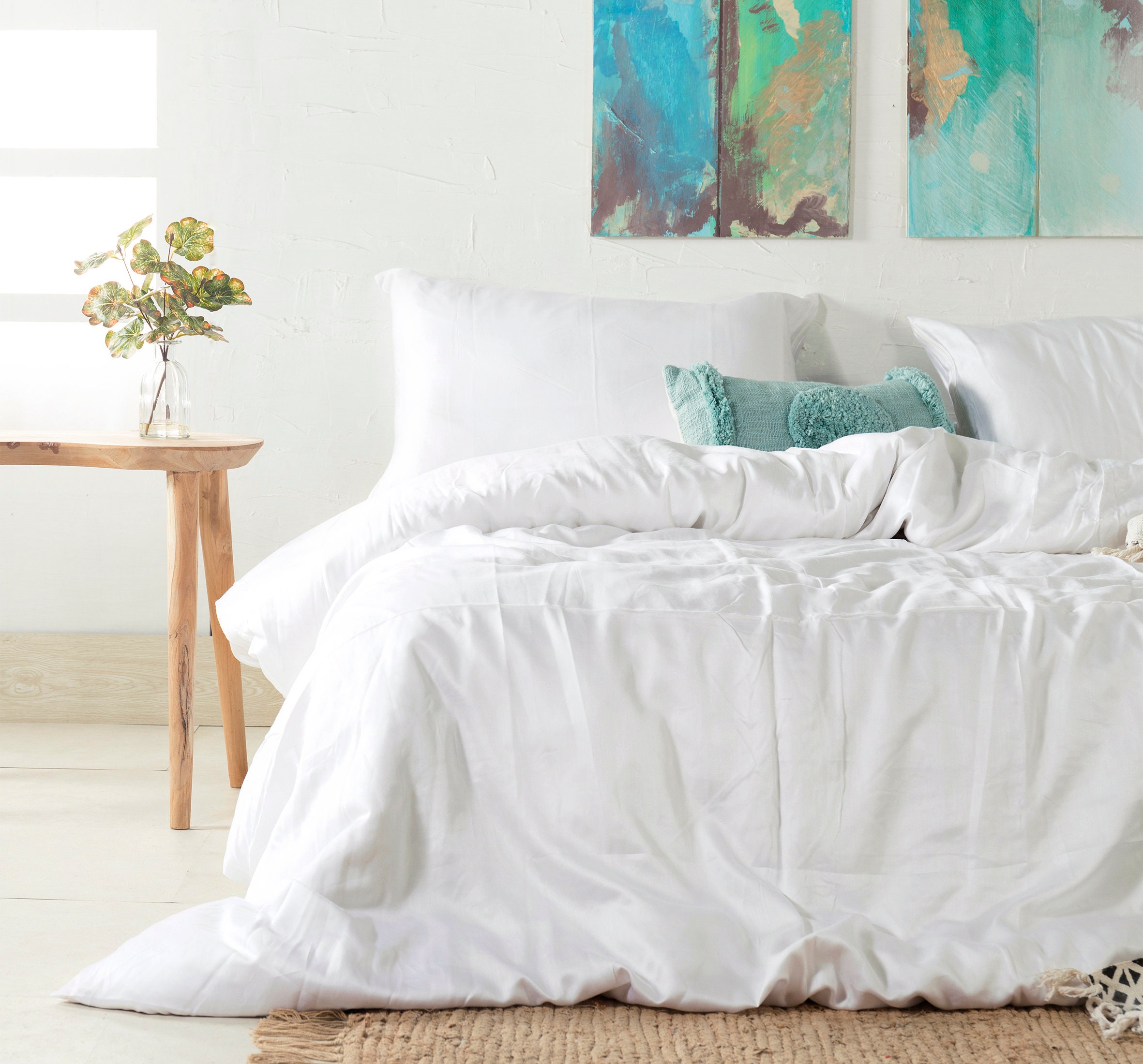 100 Organic Vegan Bamboo Duvet Cover Set Twin Queen King Etsy