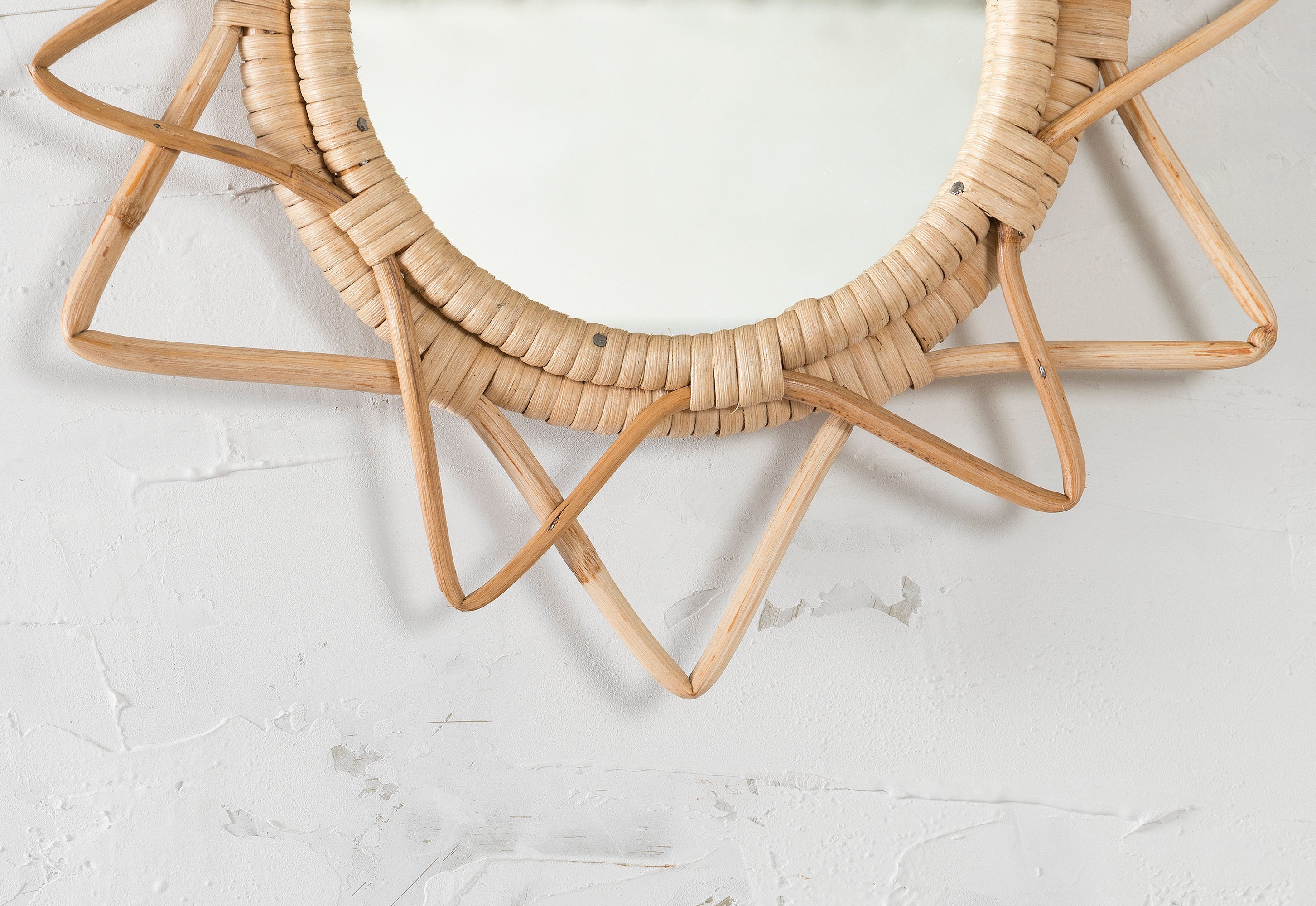 Rattan MirrorWall Hanging Rattan MirrorFramed Wall Etsy