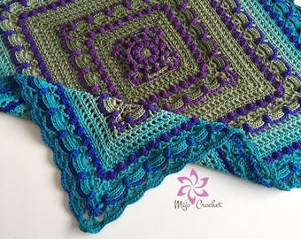 Crochet Pattern - Squared Lost in Time - Mijo Crochet - Crochet Blanket/Square