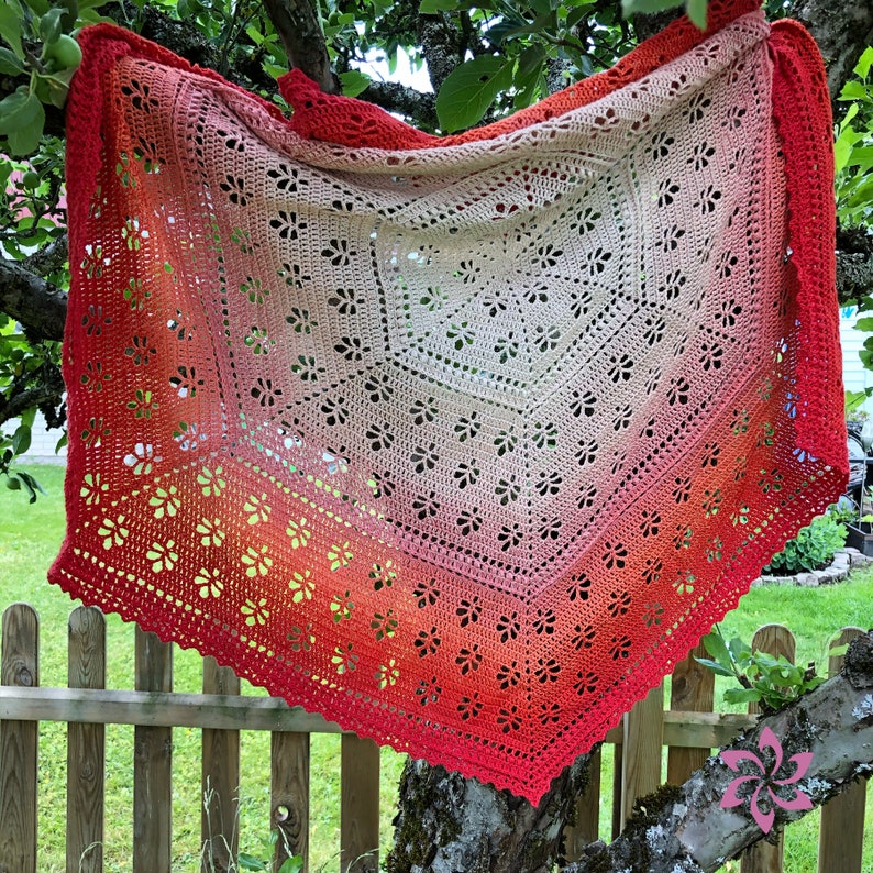 Crochet Pattern Lovely Leaves Blanket Mijo Crochet Crochet Blanket / Throw image 3