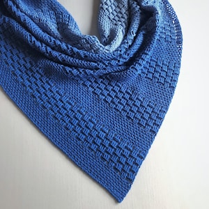 Ocean State of Mind Crochet Shawl Pattern: Textured Triangle Design (PDF Pattern)