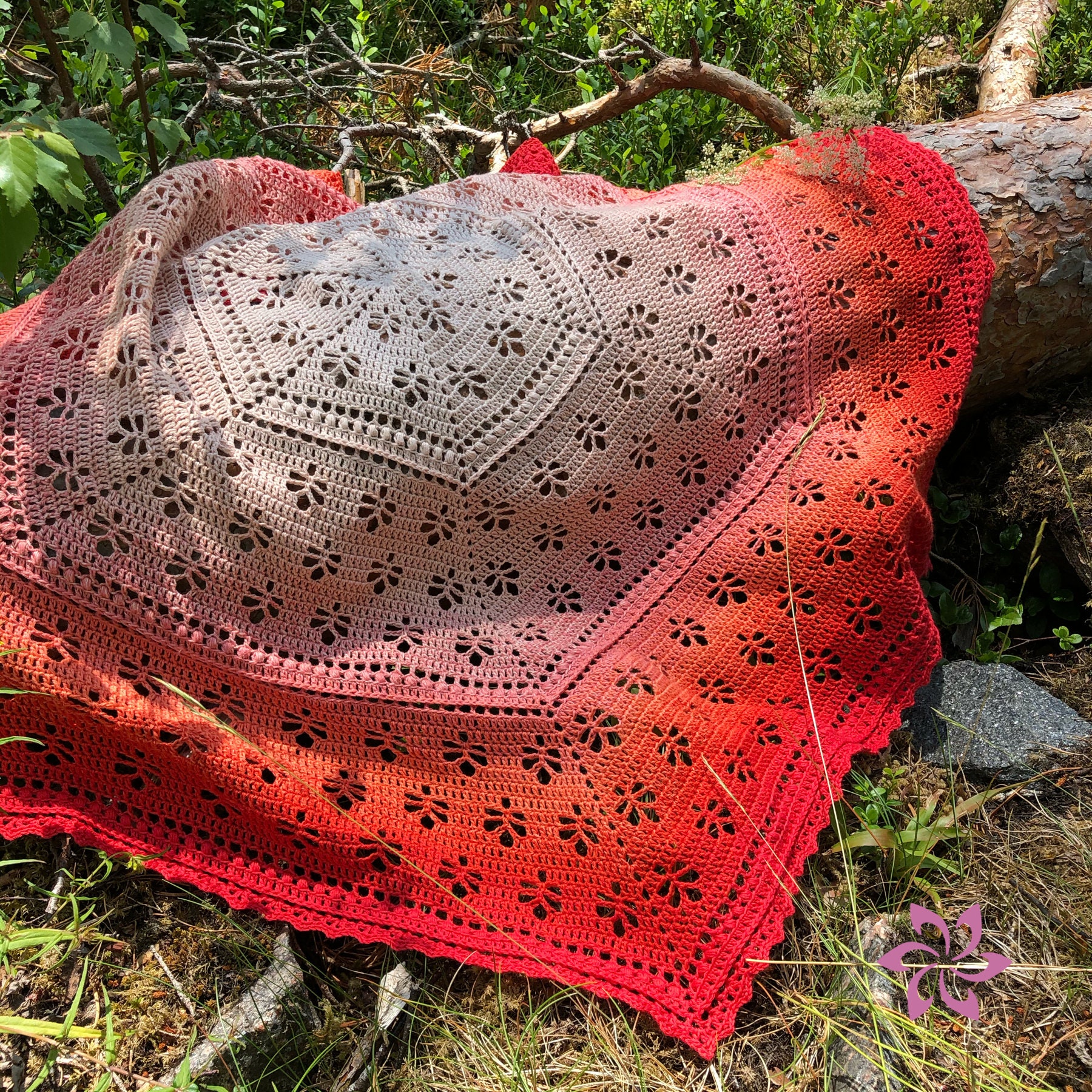 Crochet Pattern Lovely Leaves Blanket Mijo Crochet Etsy