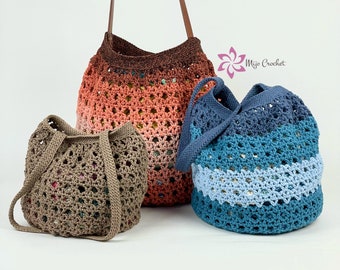 Crochet Pattern - Treasure Bag - Mijo Crochet - Crochet Bag - Market Bag - Crochet Tote