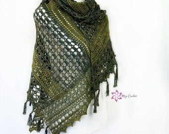 Modèle au crochet - Dreamy Lattice CAL - Châle triangulaire - Mijo Crochet