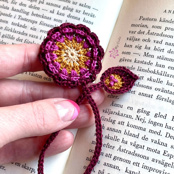 Patron au crochet - Bookflower - Mijo Crochet - Marque-page au crochet