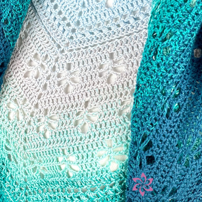 Crochet Pattern Lovely Leaves Shawl Mijo Crochet Etsy