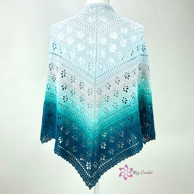 Crochet Pattern Lovely Leaves Shawl Mijo Crochet Etsy