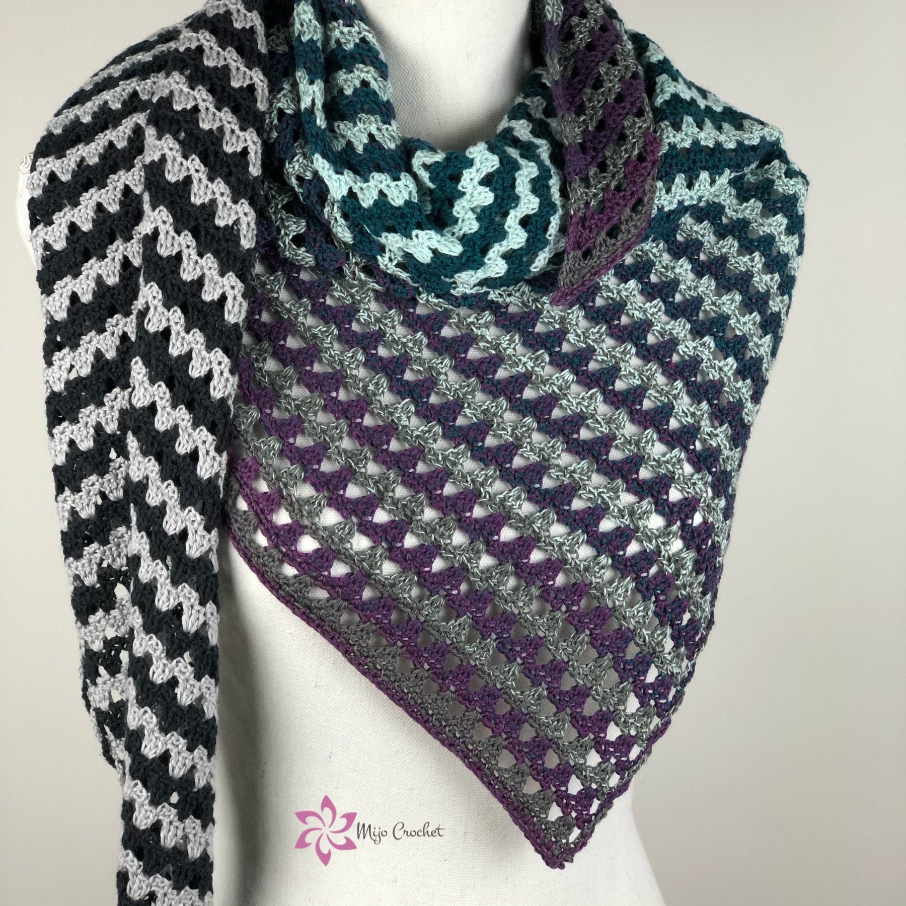 ☆mi☆papier Triangle cap scarf Knitting Pattern – Pixie Set - Baby Cap & Triangular Scarf