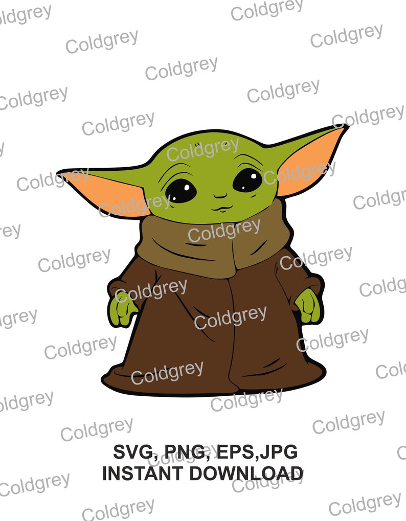 Baby Yoda SVG EPS PNG jpg Instant download for cricut | Etsy