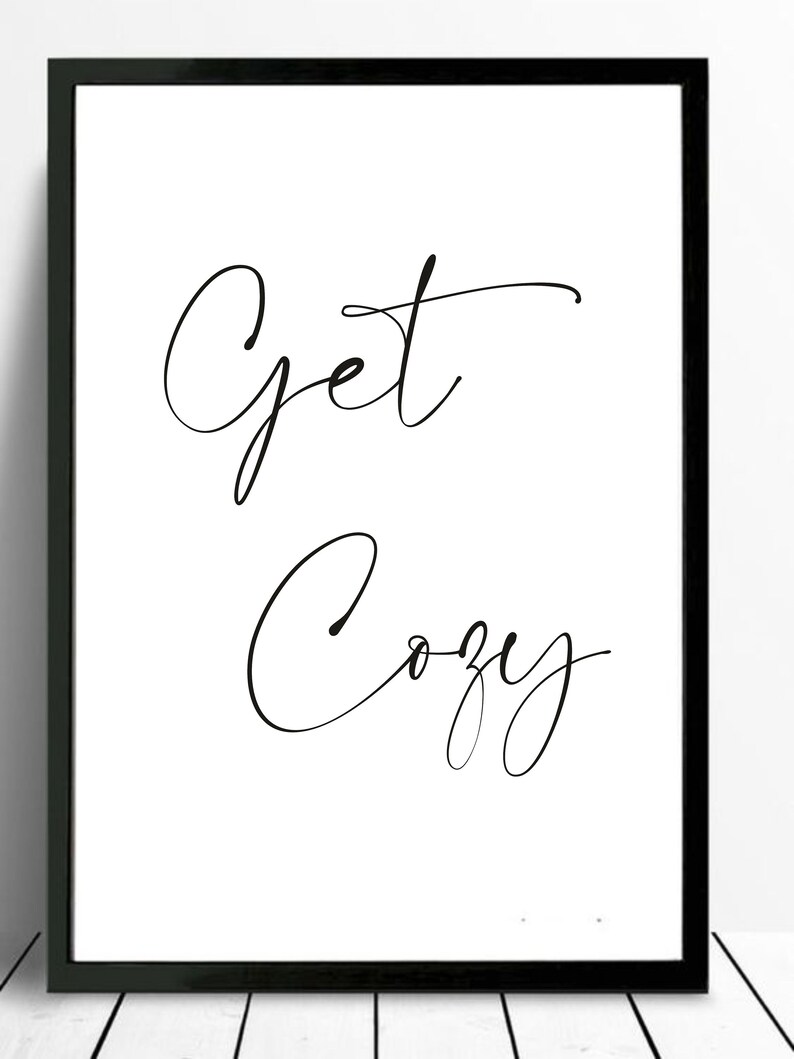 Get Cozy Printable Wall Art, Bedroom Prints, Get Cozy Sign, Guest ...