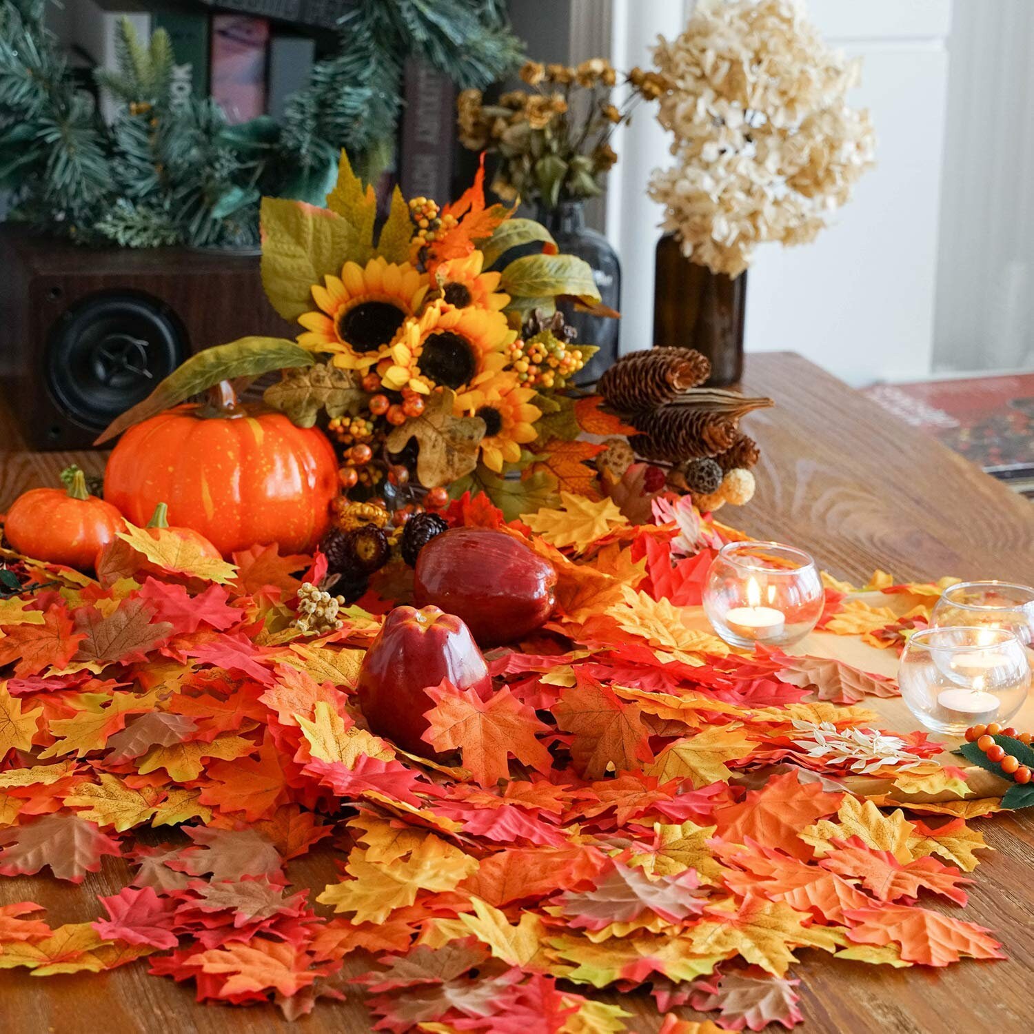Maple Leaves Artificial Fall Leaves Bulk 400Pcs Assorted Mixed Etsy