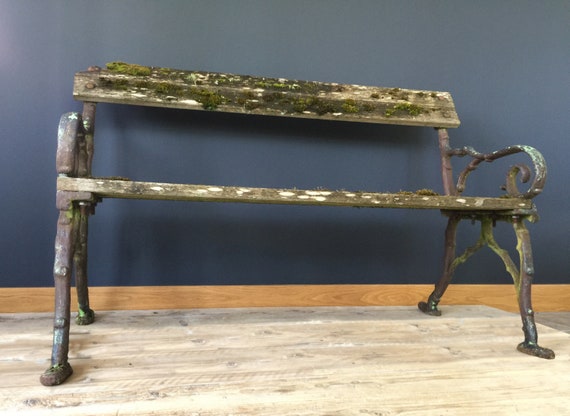 Antique Victorian Cast Iron Twig Branch Pattern Garden Bench Etsy