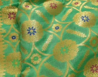 Boda Meenakari Verde Dupatta Arte Seda Zari Trabajo Dupatta Banarasi Seda Dupatta Floral Dupatta Telar de mano Dupatta Dupatta hecho a mano