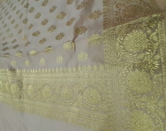 Wedding Dupatta Zari Work Beige Dupatta GiftDupata Art Silk Dupatta Banarasi Silk Dupatta Designer Dupatta Handloom Dupatta Handmade Dupatta