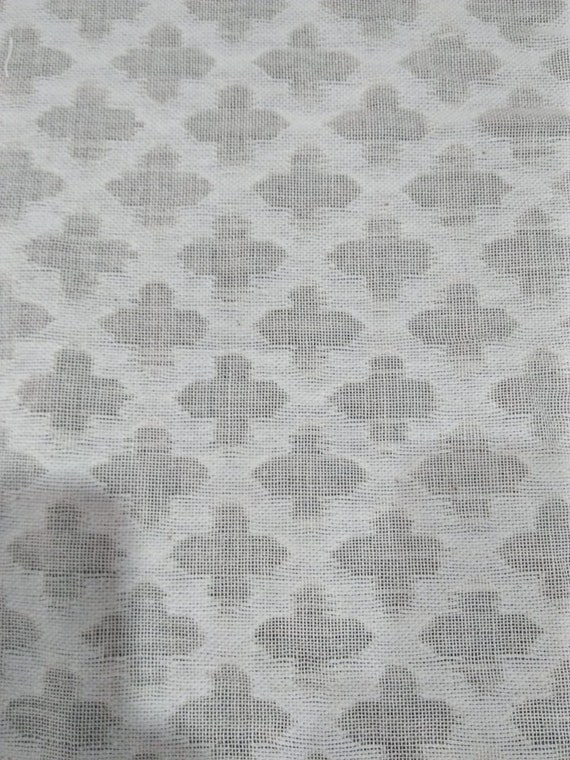 White Cutwork fabric Handmade Cotton fabric Handloom Cotton | Etsy