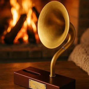 music amplifier, vintage style acoustic speaker, housewarming gift