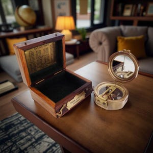 brunton compass, directional compass,  nautical compass gift for him,