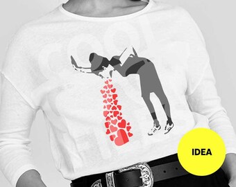 Love Sick - Banksy SVG File - Vinyl File - DXF File - Digital File - Silhouette Studio DE - Cricut Design Space - Make the Cut