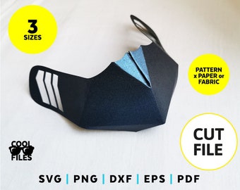 Pattern Face Mask - Vector eps, svg - Printable file - Digital - Do it yourself - DXF - Silhouette Studio - Cricut Design Space - Make Cut