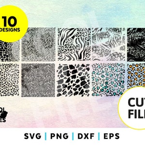 Animal print - Zebra - Leopard - SVG File - Vinyl File - DXF File - Digital File Silhouette Studio DE - Cricut Design Space - Make Cut
