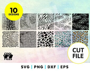 Animal print - Zebra - Leopard - SVG File - Vinyl File - DXF File - Digital File Silhouette Studio DE - Cricut Design Space - Make Cut