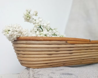 Old bread baking basket fermentation basket fermentation bowl bread basket wooden basket wooden bowl old antique shabby