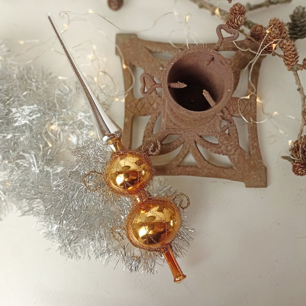 Antique Glass Christmas Tree Topper Etsy