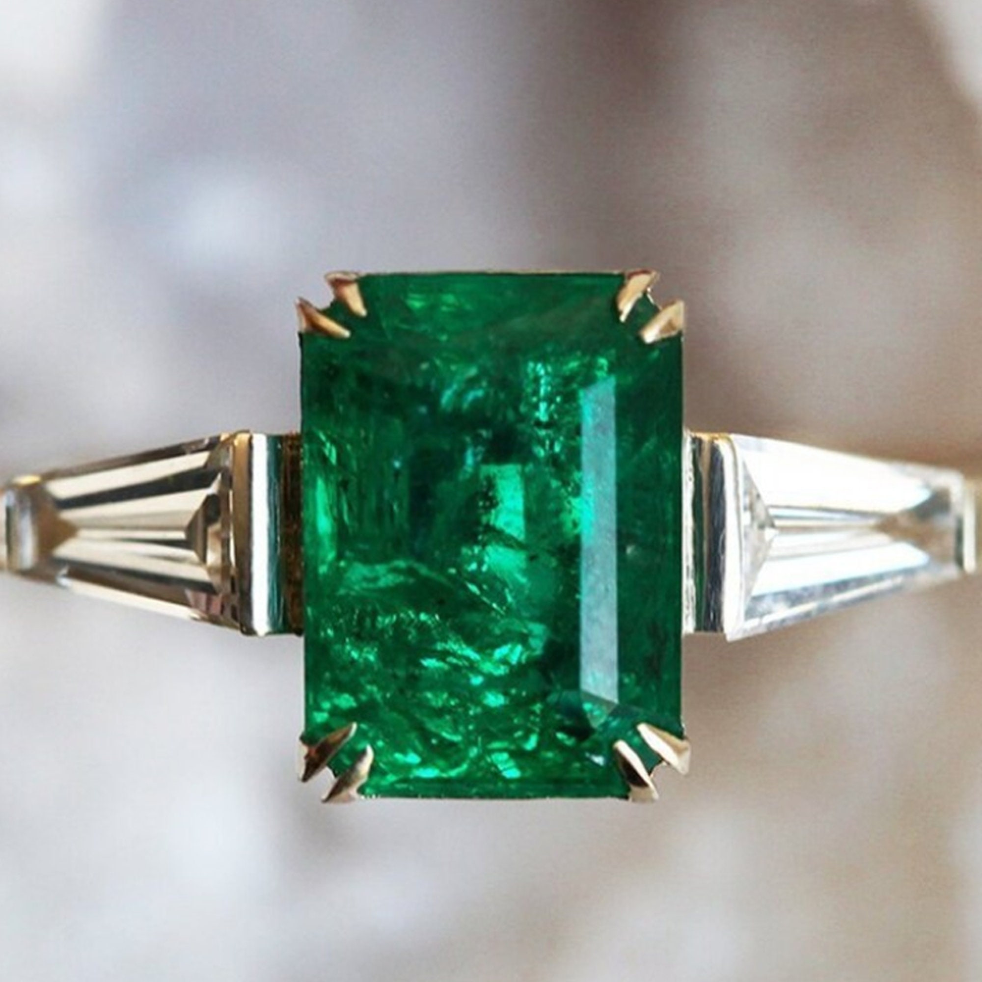 Natural Colombian Emerald Ring 925 Sterling Silver Ring for - Etsy