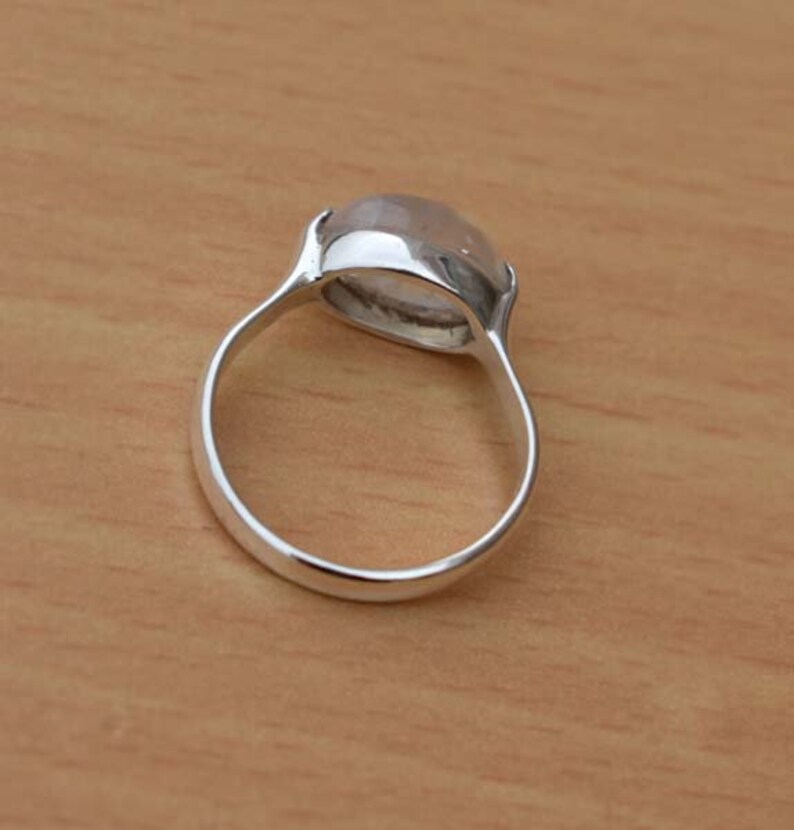 wedding solitaire moonstone ring handmade jewelry ring blue flash rainbow moonstone ring 925 sterling silver ring moonstone birthday gift