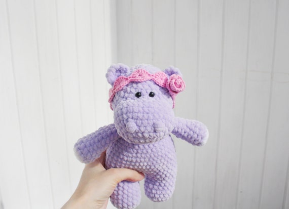 purple hippo stuffed animal