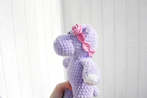 purple hippo stuffed animal