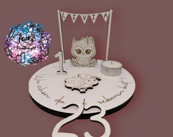 SVG laser file birthday plate