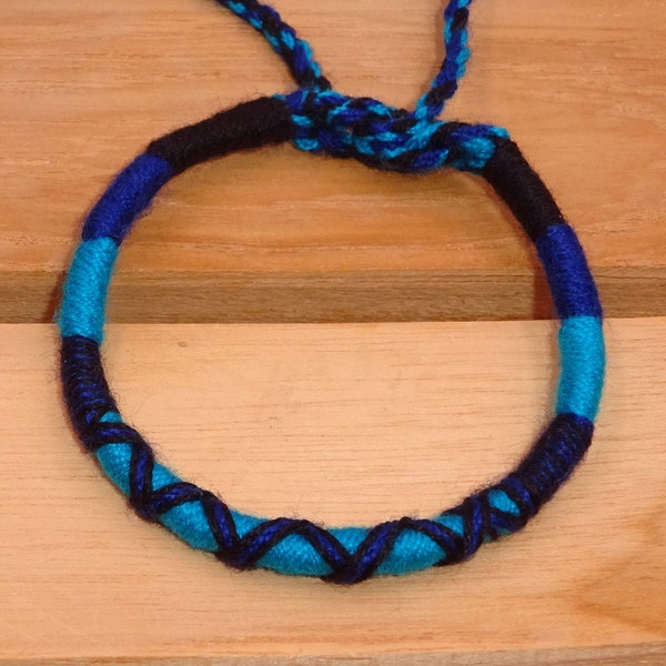 Bracelet Brésilien bleu turquoise noir amitié homme femme Mixte