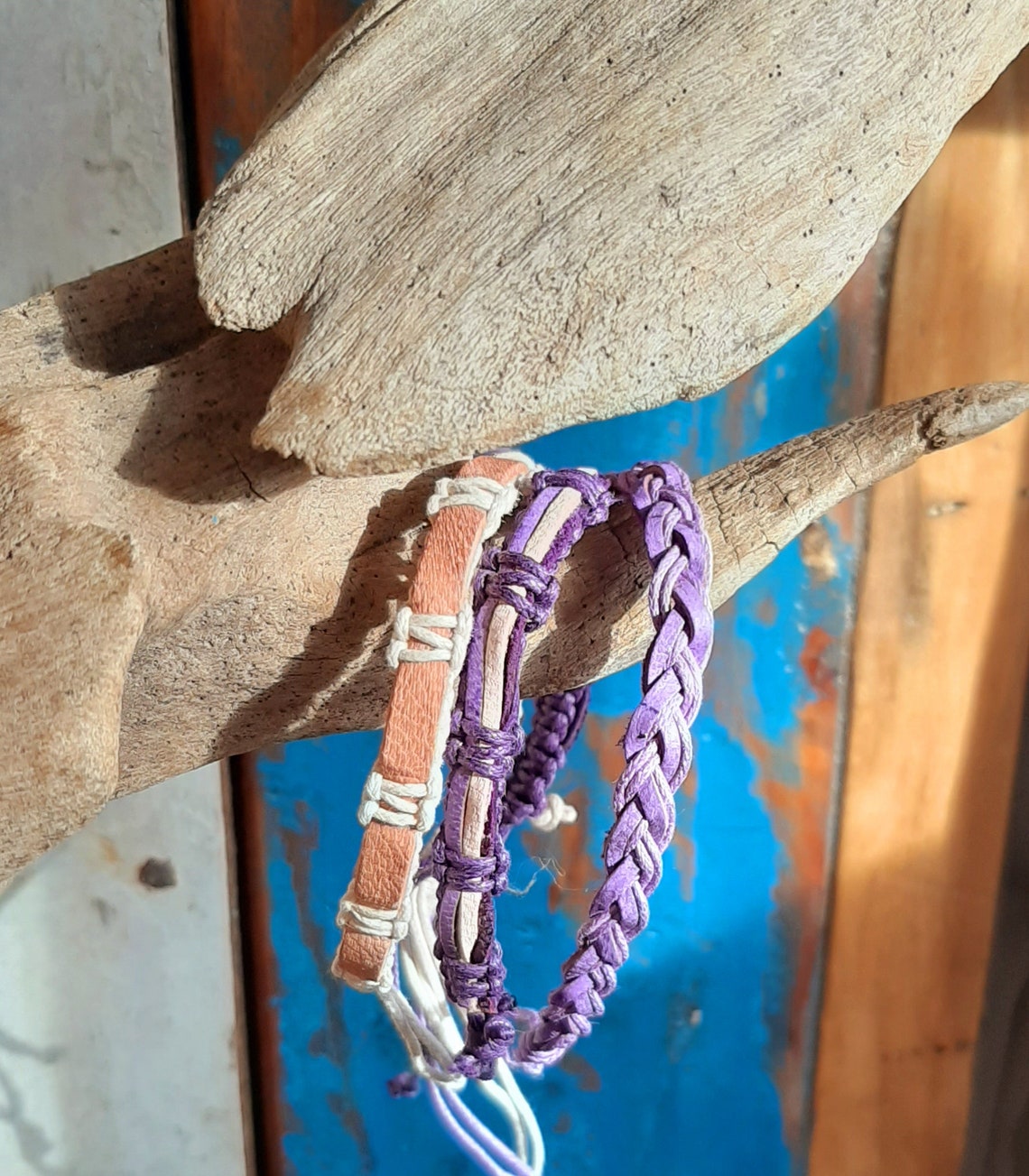 Lot of 3 Brazilian Bracelet in Men's Purple Leather Etsy UK