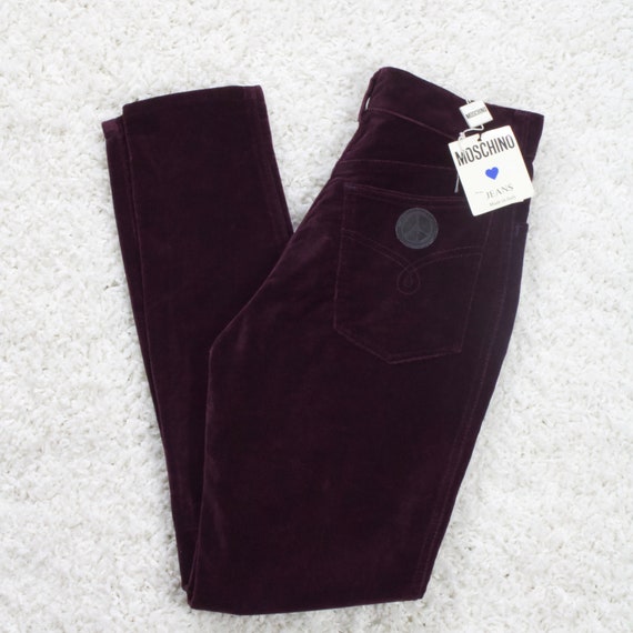 Vintage Moschino Velour Skinny Trouser