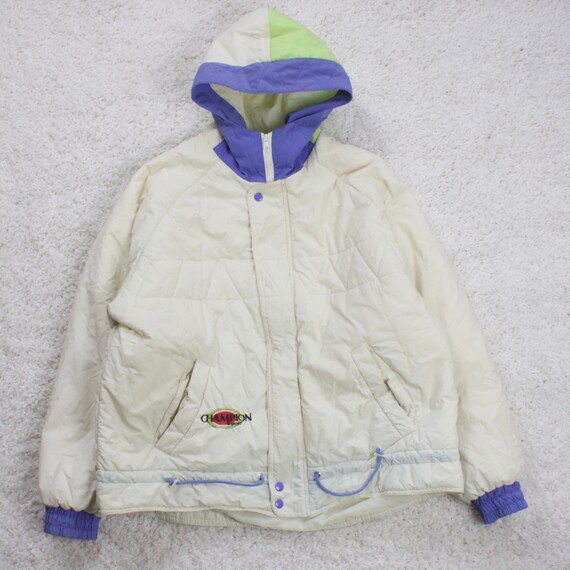 Vintage Champion Sport Hooded Puffer Jacket