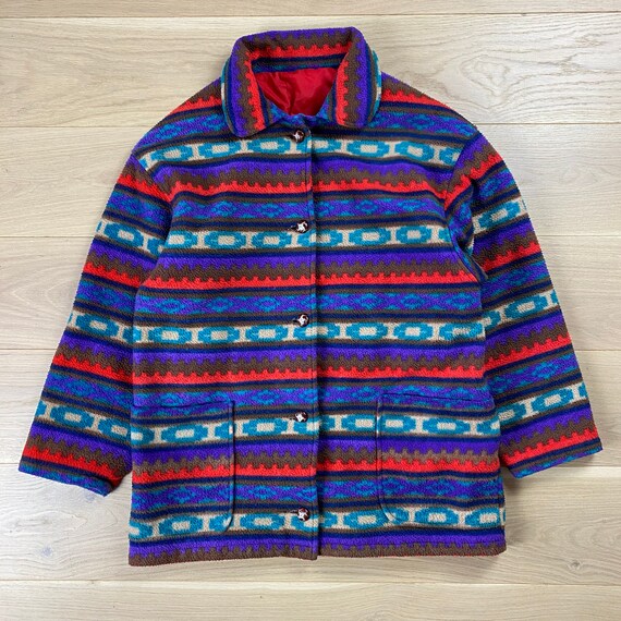 Vintage 90s Striped Fleece Jacket