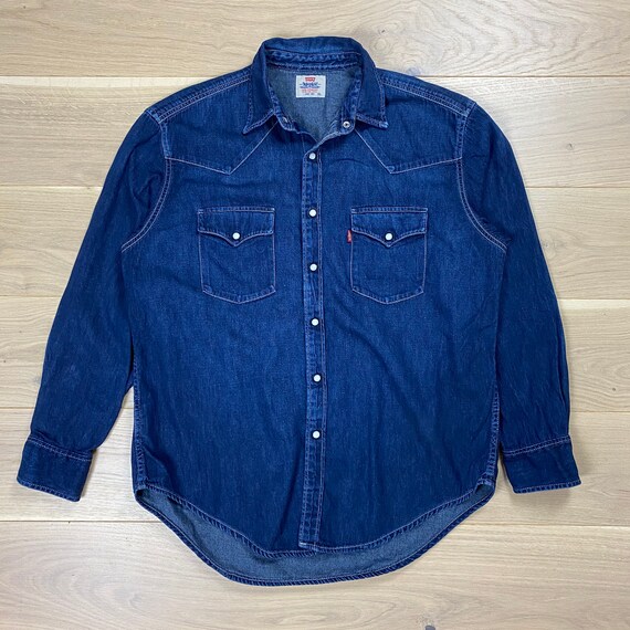 Vintage 90s Levi's Indigo Denim Shirt