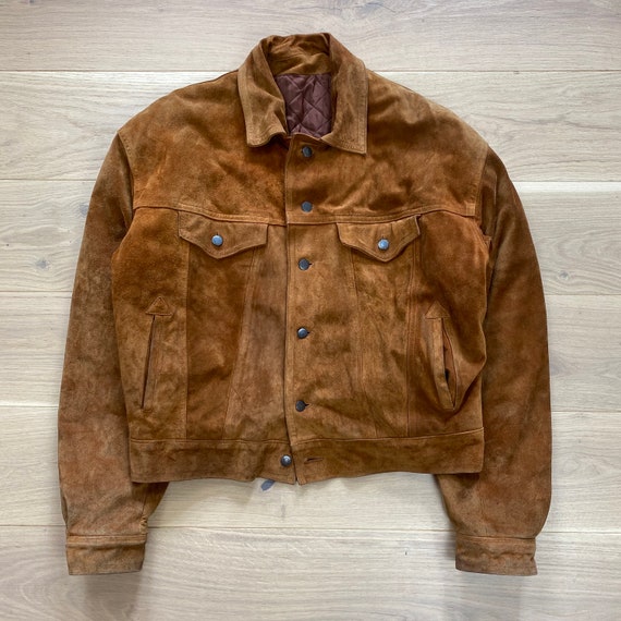 Vintage 60s Suede Leather Padded Jacket