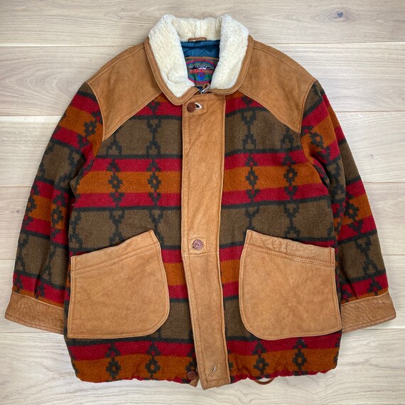 Vintage 70s Wool Suede Leather Jacket