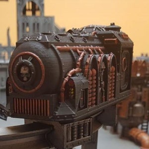 STL - Gothic Train Engine for 28mm Wargame Monorail
