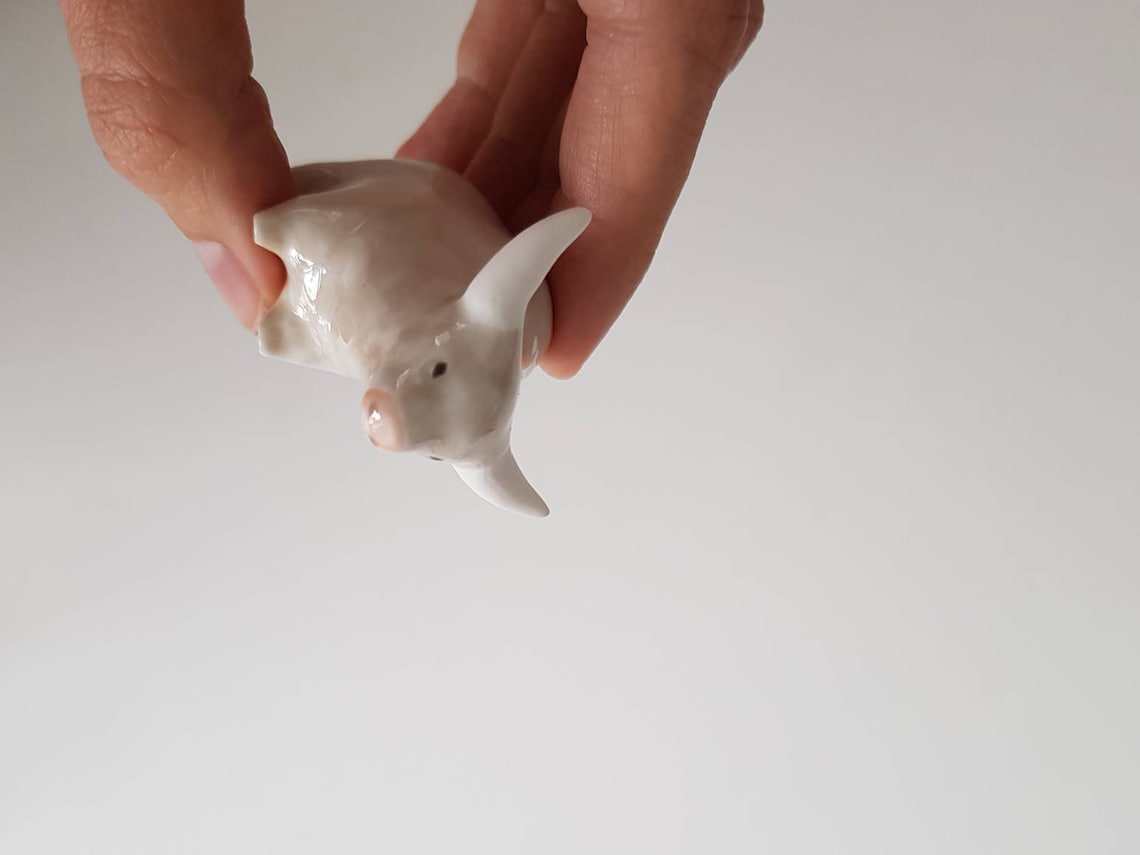 Tibetan White Yak Totem Ceramic Figurine Miniature Animal | Etsy