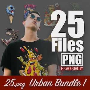 25 Streetwear Bundle 1 | Bikers Design | Urban Shirt Designs | Digital | Urban Streetwear | Graphics Shirt | Pop Culture | T-Shirt Design