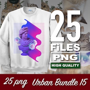 25 Streetwear Bundle 15 | Urban Shirt Designs | Digital | Urban Streetwear | Graphics Shirt | Pop Culture | T-Shirt Design